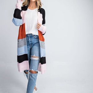 Color Block Cardigan